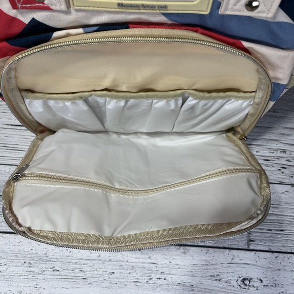 Mommy Loves Me Diaper Bag Back Pack Packable Travel Changing Table USB Charger - Picture 3 of 10